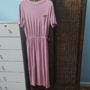a new day Soft Pink Midi Dress